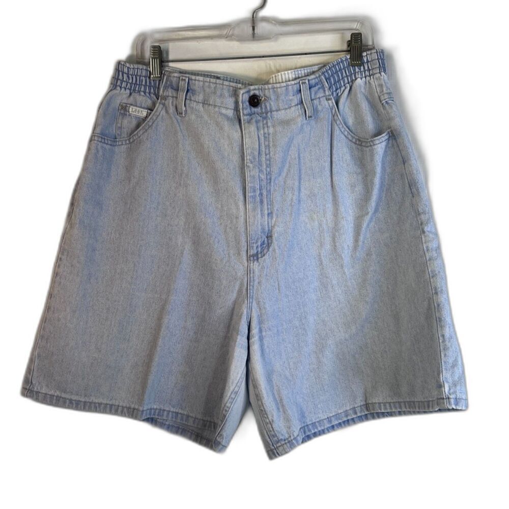 LEE Vintage Denim Mom Shorts Light Wash Size 18M*‎ Retro Y2K Stretch Waist MD